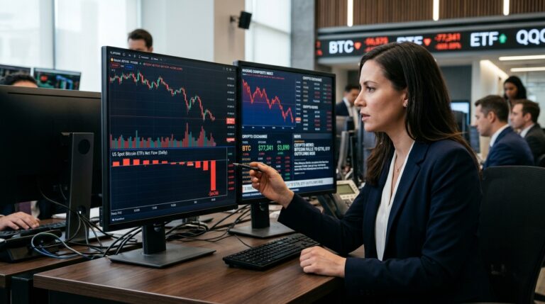 Bitcoin Fell to $77K. The ETF Outflow Tells You Why.