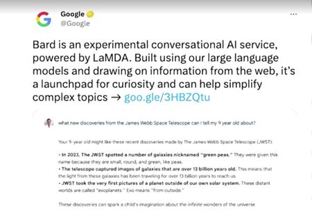 Alphabet shares dive after Google AI chatbot Bard flubs answer in ad