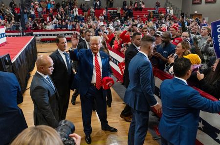 Trump, in Iowa, demands release of those jailed for 2021 Capitol attack